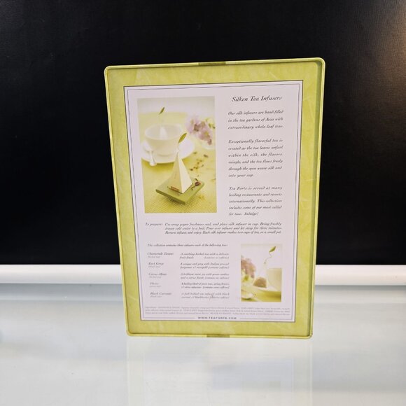 Tea Forte Empty Tea Tin 11" x 8" x 1.5" - Picture 2 of 7